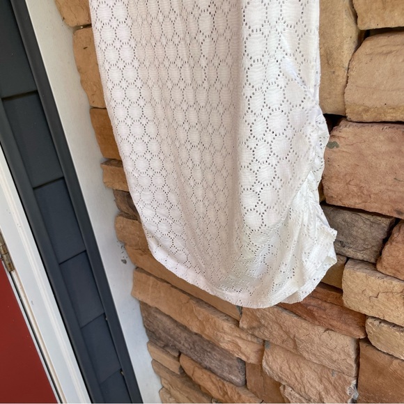 Alexa & Stella white sleeveless lightweight’s cinched cover up New Small - Picture 5 of 10